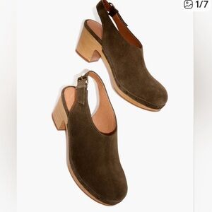 Women's Suede Slingback Clogs